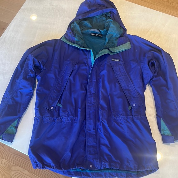 Vintage 90s Hooded Shell Jacket Crazy Pattern  L XL main image 1